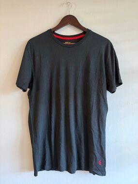 Polo by Ralph Lauren Black Short-Sleeve Tee with Red Logo Accent
